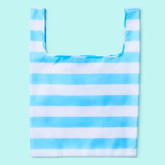 Stoney Clover Lane x Target Reusable Tote Bag Blue & White Stripes - Picture 3 of 9